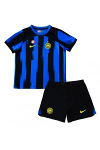 Inter Milan Babyklær Hjemme Fotballdrakt til barn 2023-24 Korte ermer (+ Korte bukser)